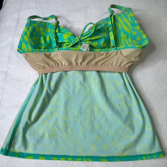 Victoria's Secret Miracle Bra Push-up Swimsuit 36C GreenTankini Small Bottom Y2K - Picture 8 of 13